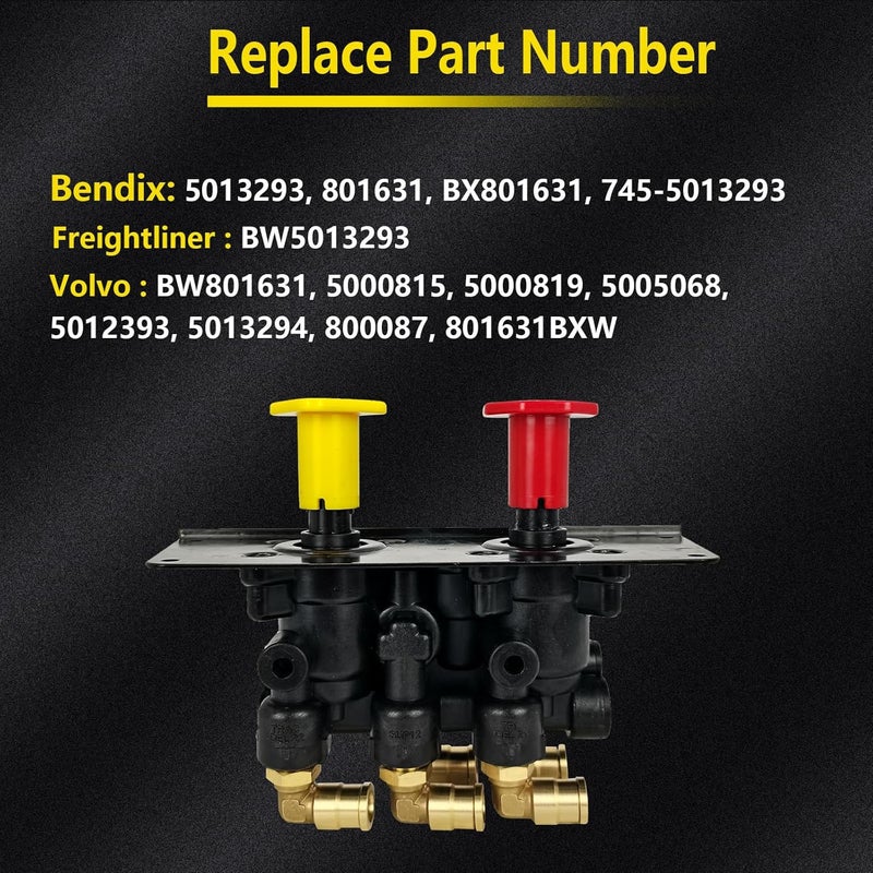 ZUVELLO 801631 Trailer Parking Air Brake Dash Control Valve Fit For BX801631 745-5013293 Freightliner BW5013293 Volvo BW801631 - Image 5